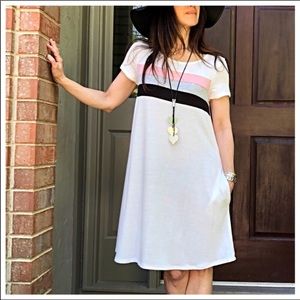Color Block Side Pocket Dress